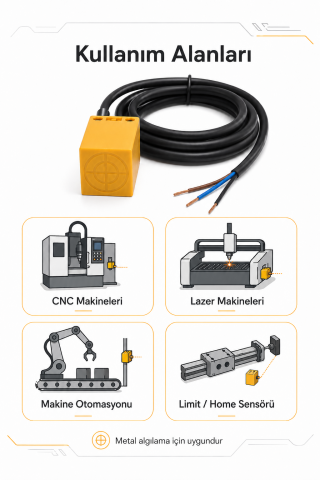 TL-Q5MB1-Z 24VDC Endüktif Proximity Sensör PNP NO CNC Lazer Makinesi Yakınlık Sensörü
