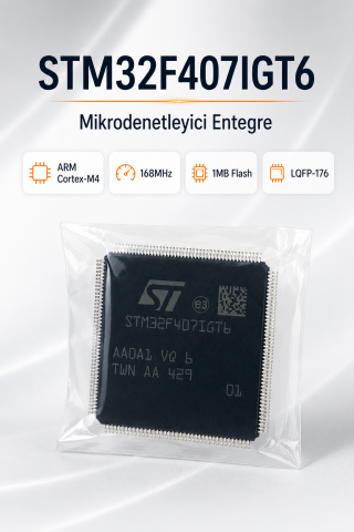 STM32F407IGT6 Mikrodenetleyici Entegre ARM Cortex-M4 168MHz 1MB Flash LQFP-176 SMD IC