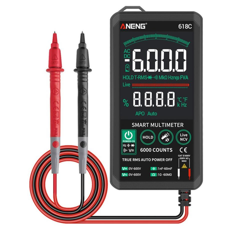 ALFA ANENG 618C Dijital Multimetre Profesyonel DC Analog Bar True RMS AC DC Dokunmatik