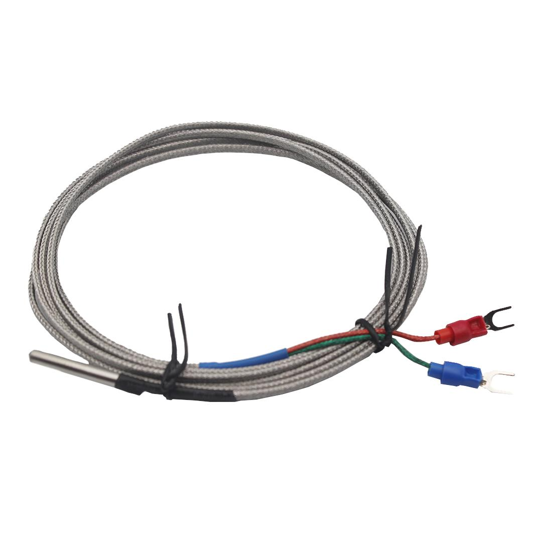 PT100 2 metre Paslanmaz Çelik Su Geçirmez Isı Sıcaklık Sensörü