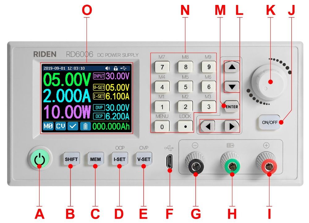 Riden RD6006W USB Wifi DC - DC Step-down Sabit Akım Kademeli Güç Kaynağı Buck Voltmetre 60V 6A