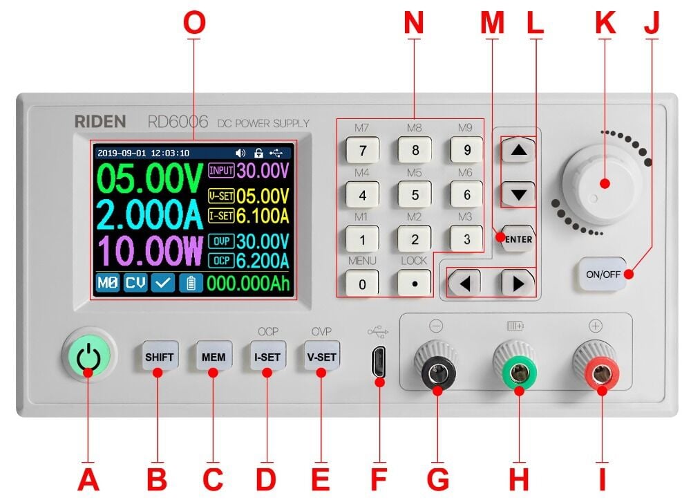 Riden RD6006W USB Wifi DC - DC Step-down Sabit Akım Kademeli Güç Kaynağı Buck Voltmetre 60V 6A