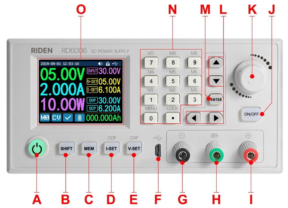 Riden RD6006W USB Wifi DC - DC Step-down Sabit Akım Kademeli Güç Kaynağı Buck Voltmetre 60V 6A