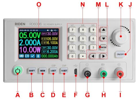 Riden RD6006W USB Wifi DC - DC Step-down Sabit Akım Kademeli Güç Kaynağı Buck Voltmetre 60V 6A