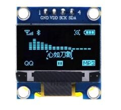 128x64 0.96 inch Oled Grafik Lcd Ekran - 4 Pin Mavi