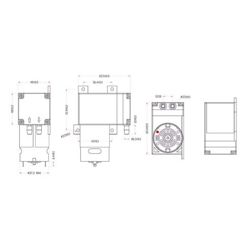 24V Vakum Pompası 8L/dk 480 L/Saat Kendinden Emişli Pompa