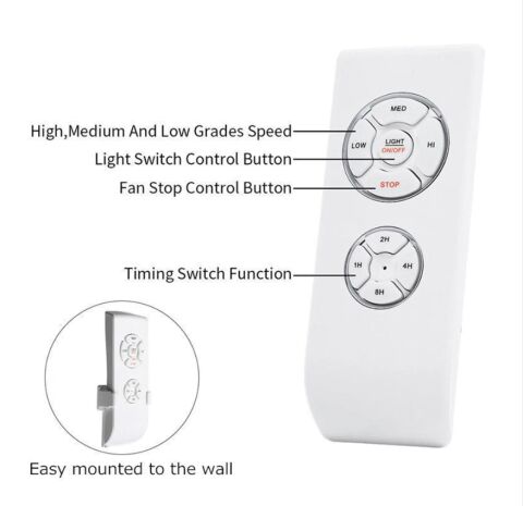 Avize kumandası Tavan Pervanesi Kumandası Uzaktan Kontrol 3 Kademeli Zamanlayıcılı Universal