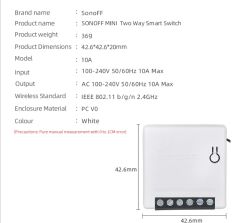 Sonoff Mini R2 Çift Yönlü Akıllı Ev Wifi AnahtarıRöke