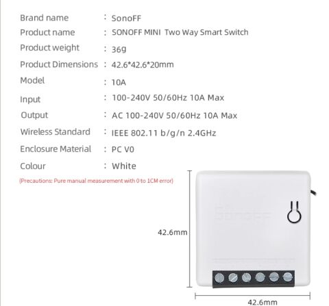 Sonoff Mini R2 Çift Yönlü Akıllı Ev Wifi AnahtarıRöke