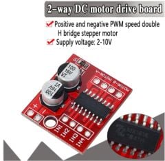 L298N 2 Yollu DC Motor Sürücü Modulü PWM Step Motor