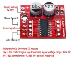L298N 2 Yollu DC Motor Sürücü Modulü PWM Step Motor
