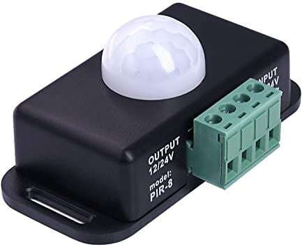 Hareket Sensörü DC 12V 24V PIR Dedektör Hareket Sensörlü