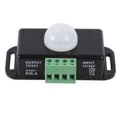 Hareket Sensörü DC 12V 24V PIR Dedektör Hareket Sensörlü
