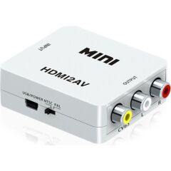 HDMI TO RCA AV/CVSB L/R Video 1080P Mini HDMI2AV HD Video Dönüştürücü