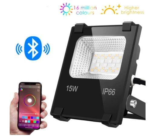 Akıllı Floodlight RGB Projektör 15W IP66 Smart App Kontrol
