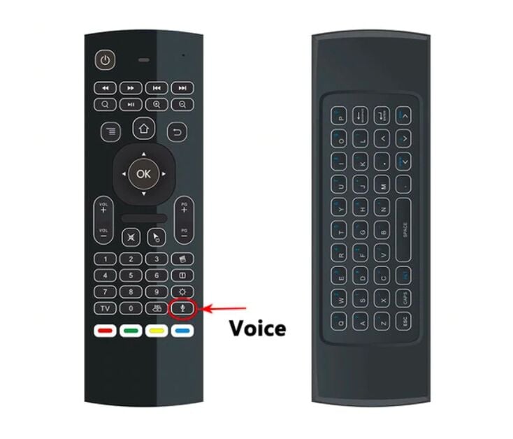 MX3 Air Mouse Smart TV PC Klavyeli Aydınlatmalı Mikrofonlu