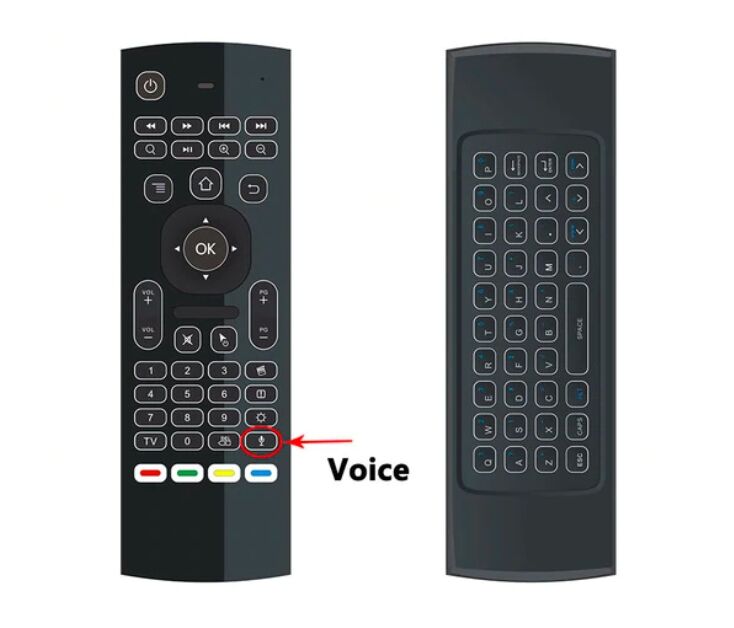 MX3 Air Mouse Smart TV PC Klavyeli Aydınlatmalı Mikrofonlu