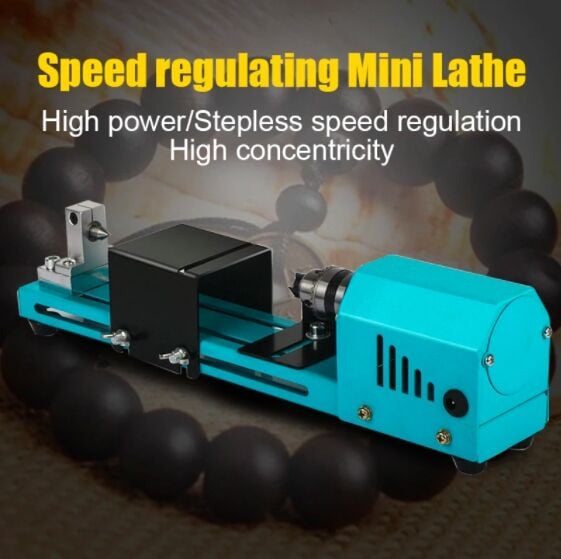 150W Mini Ahşap Torna Makinası Tesbih Minyatür Ağaç İşleme