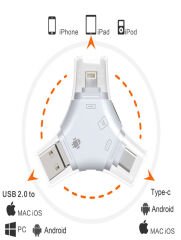 Android ve iPhone için Hafıza Kartı Okuyucu USB-C'den Micro SD Kart Adaptörüne Çok Fonksiyonlu