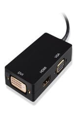 Displayport Dp - HDMI/DVI/VGA Erkek - Dişi 3'ü 1 arada Adaptör Dönüştürücü