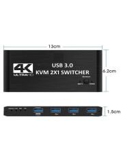 4kvm421 Kvm Switch 2x1 Hdmı 2.0 4k Ultra Hd 2160p Usb 3.0 Hdcp 2.3 Hdr10 400MHz Hız