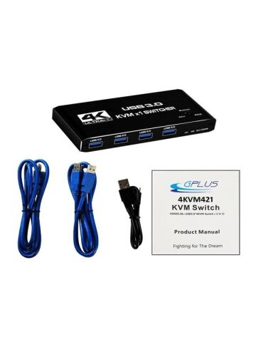 4kvm421 Kvm Switch 2x1 Hdmı 2.0 4k Ultra Hd 2160p Usb 3.0 Hdcp 2.3 Hdr10 400MHz Hız