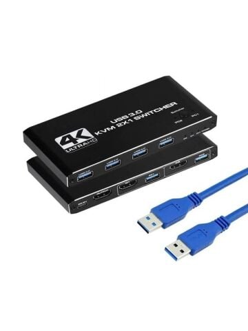4kvm421 Kvm Switch 2x1 Hdmı 2.0 4k Ultra Hd 2160p Usb 3.0 Hdcp 2.3 Hdr10 400MHz Hız