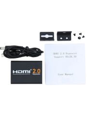 Anunnaki HDMI 2.0 Tekrarlayıcı 4K 2160P Dişi Kablo Genişletici Uzatıcı Ekleme Adaptörü