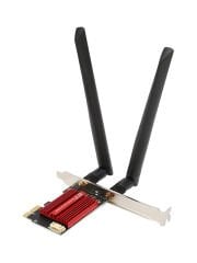 WiFi 6E PCIe 5400Mbps WiFi Kartı Üç Bantlı AX210 Ağ Kartı Masaüstü Kablosuz Adaptörü Dönüştürücü