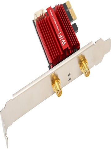 WiFi 6E PCIe 5400Mbps WiFi Kartı Üç Bantlı AX210 Ağ Kartı Masaüstü Kablosuz Adaptörü Dönüştürücü