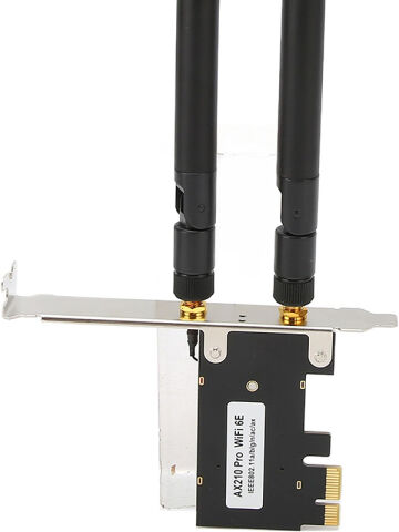 WiFi 6E PCIe 5400Mbps WiFi Kartı Üç Bantlı AX210 Ağ Kartı Masaüstü Kablosuz Adaptörü Dönüştürücü