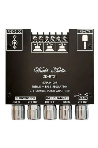 Zk-mt21 2x50w + 100w Bluetooth 5.0 2.1 Kanal Amfi Modülü