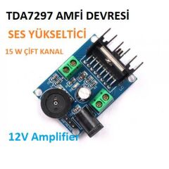 Ses Yükseltici Amfi Devresi TDA7297 STEREO POWER AMPLİFİKATÖR 15W Çift Kanal 12V Amplifier