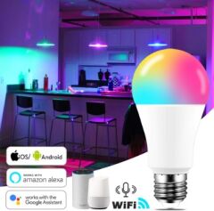 15 W WiFi Akıllı Ampul E27 LED RGB IOS Android 16 Milyon Renk Lamba