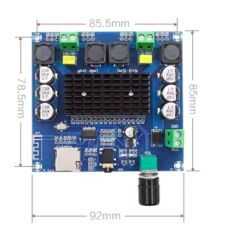 2*100W Bluetooth 5.0 Amfi TDA7498 Güç Amplifikatörü Kartı Stereo Receiver