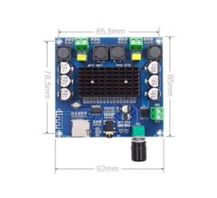 2*100W Bluetooth 5.0 Amfi TDA7498 Güç Amplifikatörü Kartı Stereo Receiver