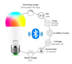 Kablosuz Kontrol Smart Ampül RGB 16 Milyon Renk IOS Android