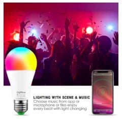 Kablosuz Kontrol Smart Ampül RGB 16 Milyon Renk IOS Android