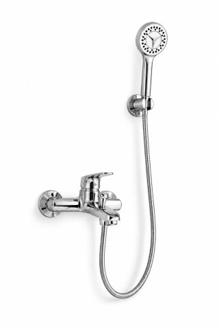 Krom Banyo Bataryası Duş Seti Mafsallı El Duşu Sıcak Soğuk Mix Musluk ve Duş Başlığı Set