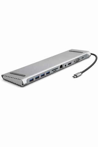 11in1 Çoklayıcı Type-C 3.1 To 4K Hdmi Vga Usb-C Ethernet USB Çoklayıcı SD Kart Okuyucu Çevirici Hub
