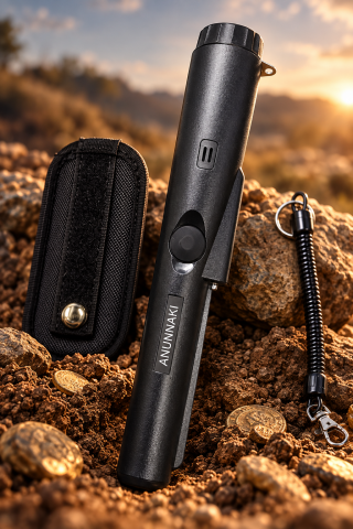 Pointer Siyah Altın Titreşimli Metal Dedektörü Pinpointer PİL + Çanta Hediye