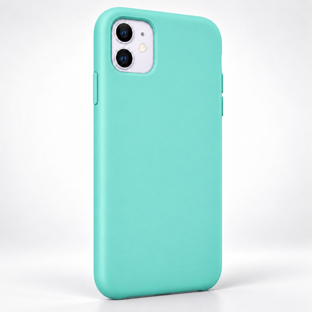 Iphone 11 Uyumlu Altı Kapalı Lansman Silikon Kılıf Kapak YEŞİL