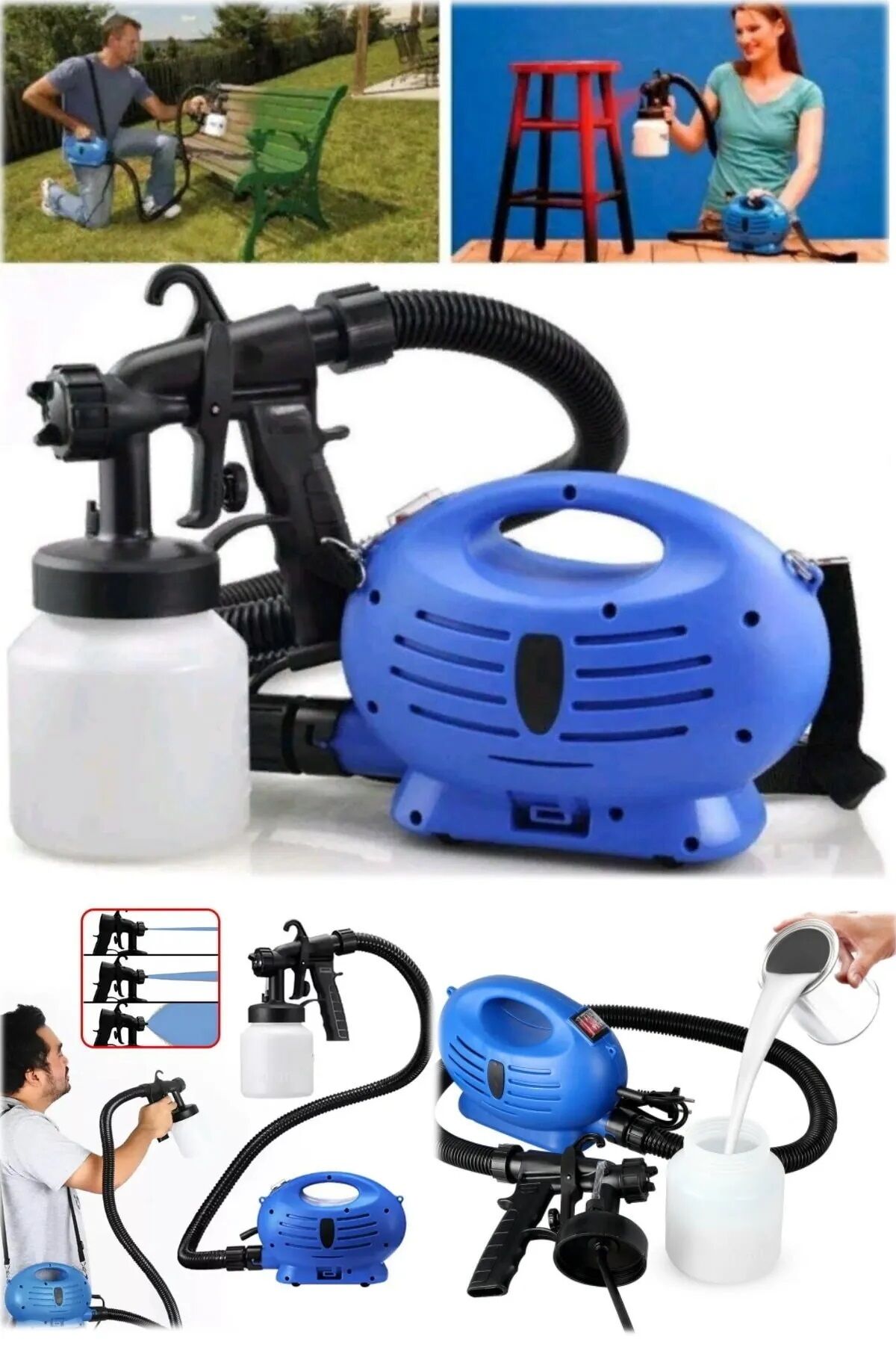 Anunnaki Ayarlanabilir Çok Fonksiyonlu Boya Koy Çalıştır Pratik Kolay Boya Tabancası Mobilya Ev Duvar Badana