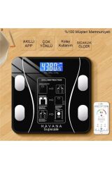 Anunnaki Dijital Akıllı Bluetooth Baskül Yağ Su Kas Vücut Kitle Endeksi Kilo Ölçer Tartı Hediye Pil