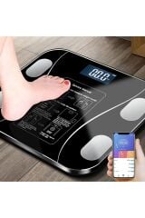 Anunnaki Dijital Akıllı Bluetooth Baskül Yağ Su Kas Vücut Kitle Endeksi Kilo Ölçer Tartı Hediye Pil