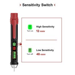 Anunnaki Ht100 Akıllı Temassız Kalem Ac Gerilim Dedektörü Kablo Elektrik Kısa Devre Bulucu