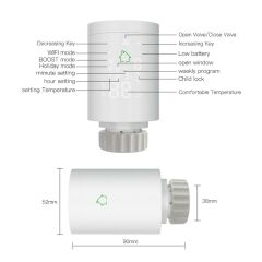 Anunnaki HY368 Wifi Tuya Zigbee Akıllı Termostatik Vana Radyatör Vanası İphone Andoid Kontrol