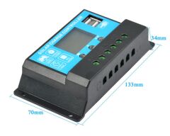 30A - 12/24V Solar Şarj Kontrol Cihazı - Regülatörü