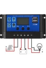 30A - 12/24V Solar Şarj Kontrol Cihazı - Regülatörü