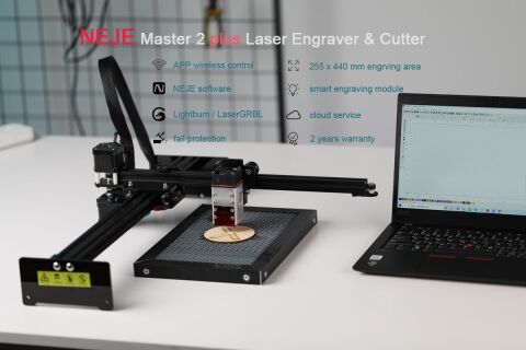 NEJE Master 2s Plus 30W Lazer Gravür Oyma Kesim Makinesi Masaüstü CNC Ahşap Metal Deri Epoksi Kazıma